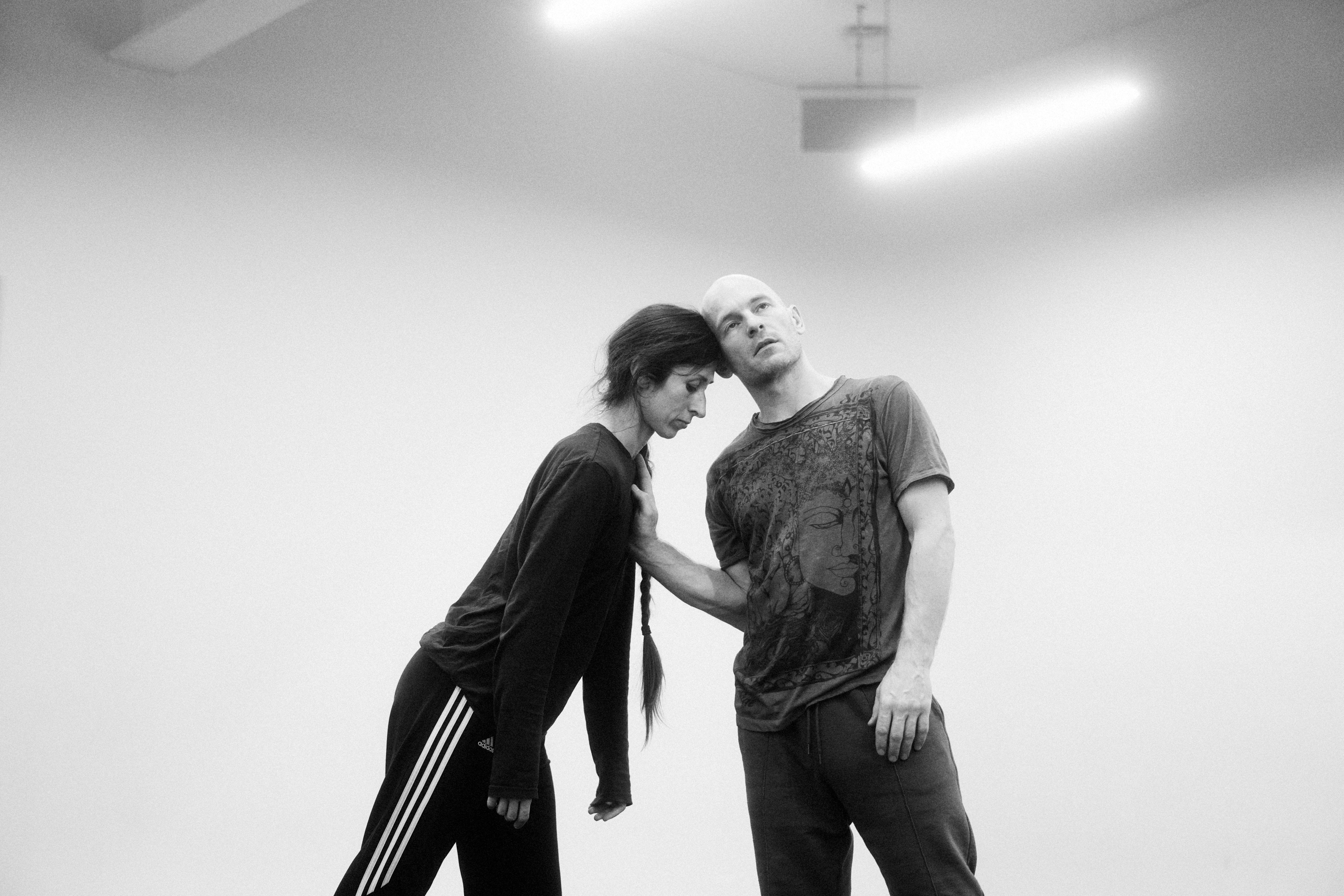 a photograph of two dancers