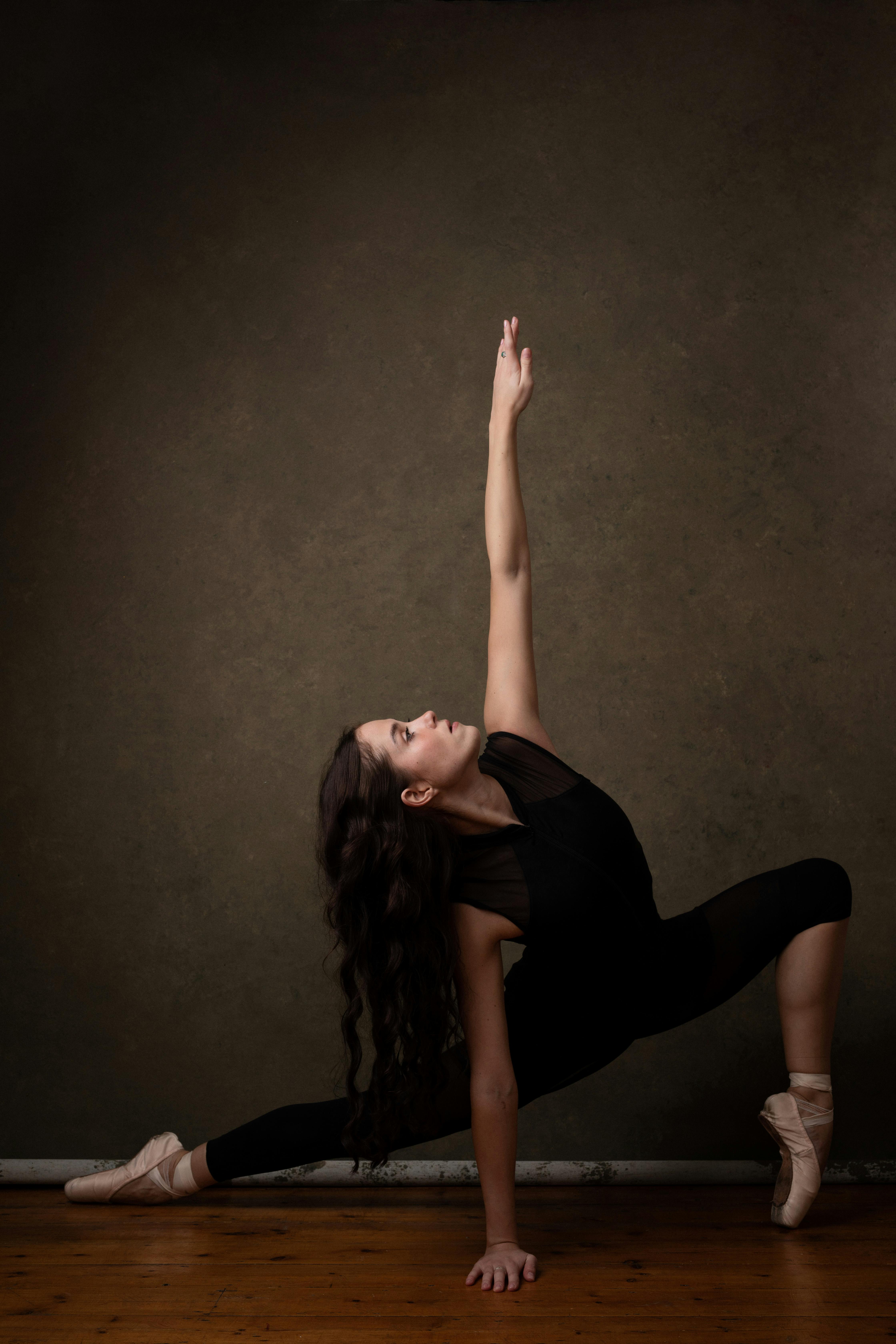 portrait of a London dancer in a photography studio