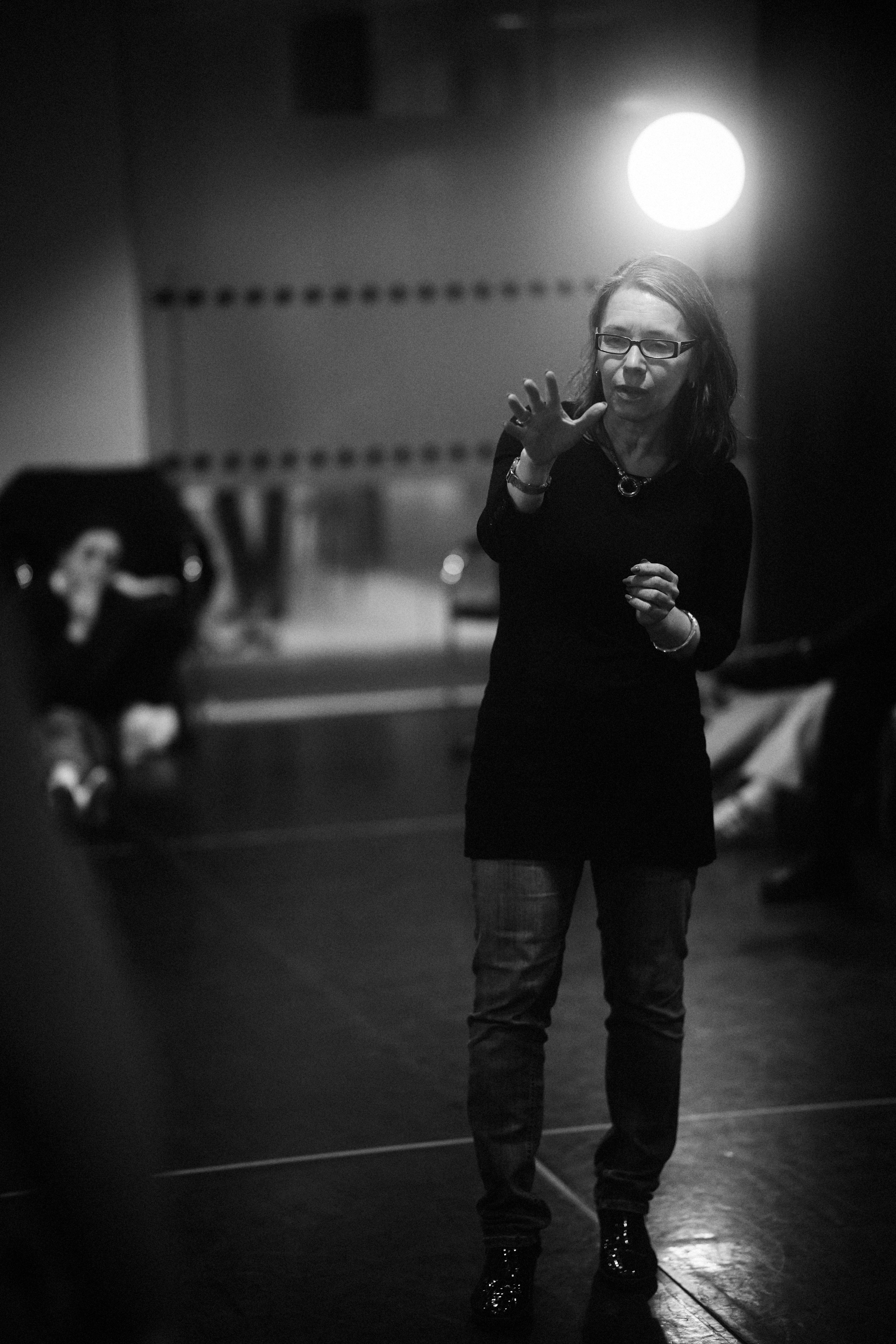 photo of a London actor rehearsing 