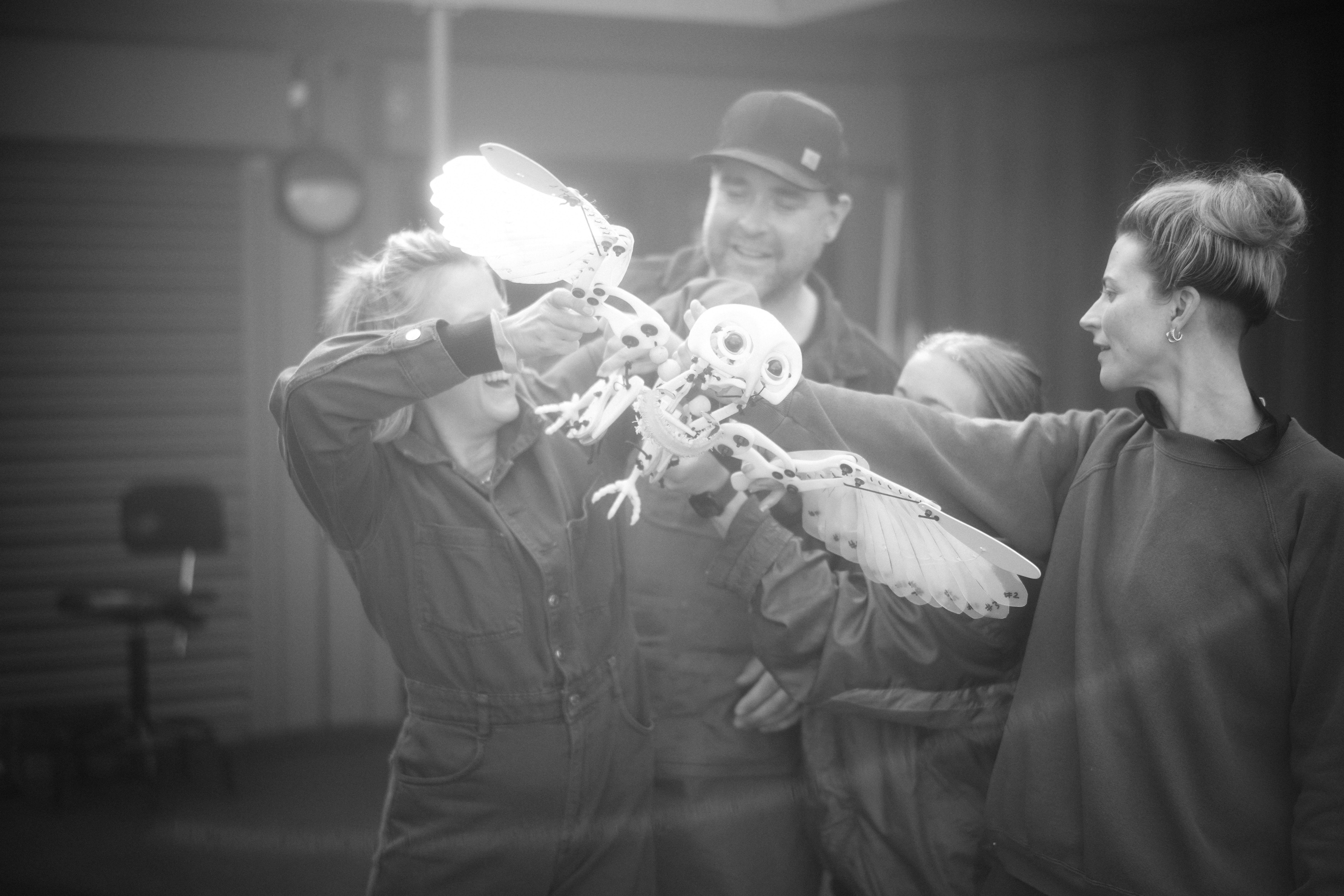 a London rehearsal photo with actors