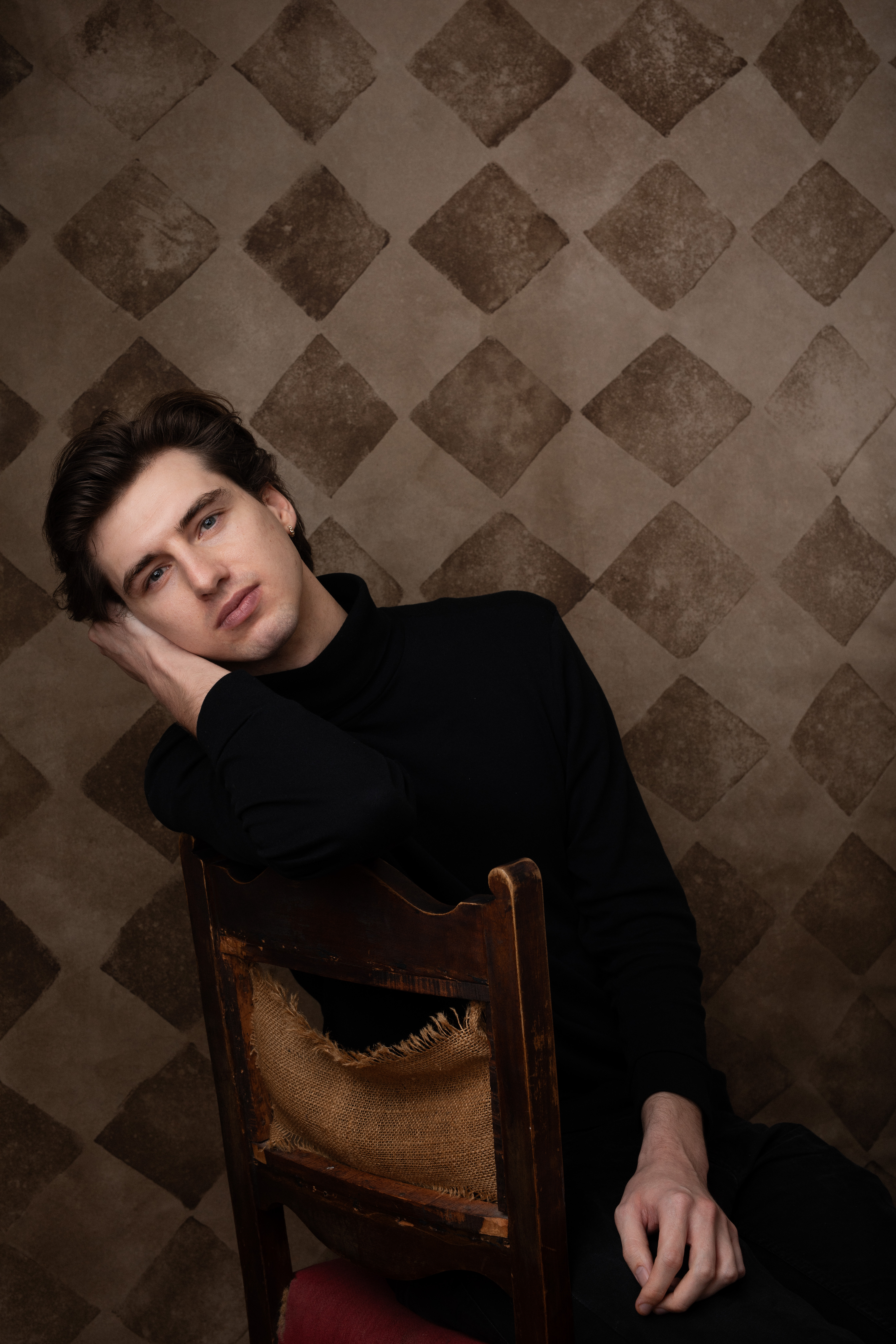 an editorial photo of a London actor 