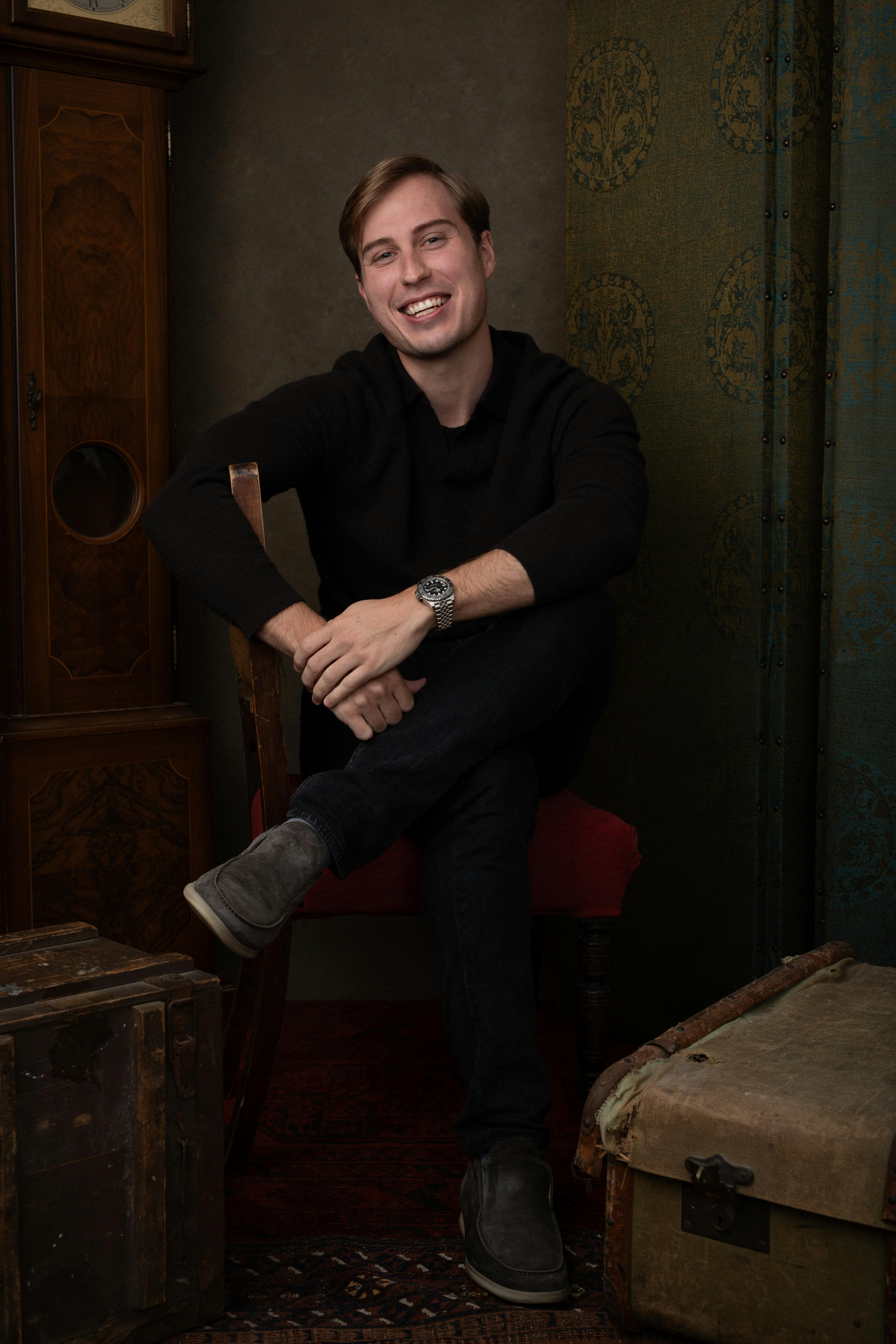 an editorial photo of a London actor