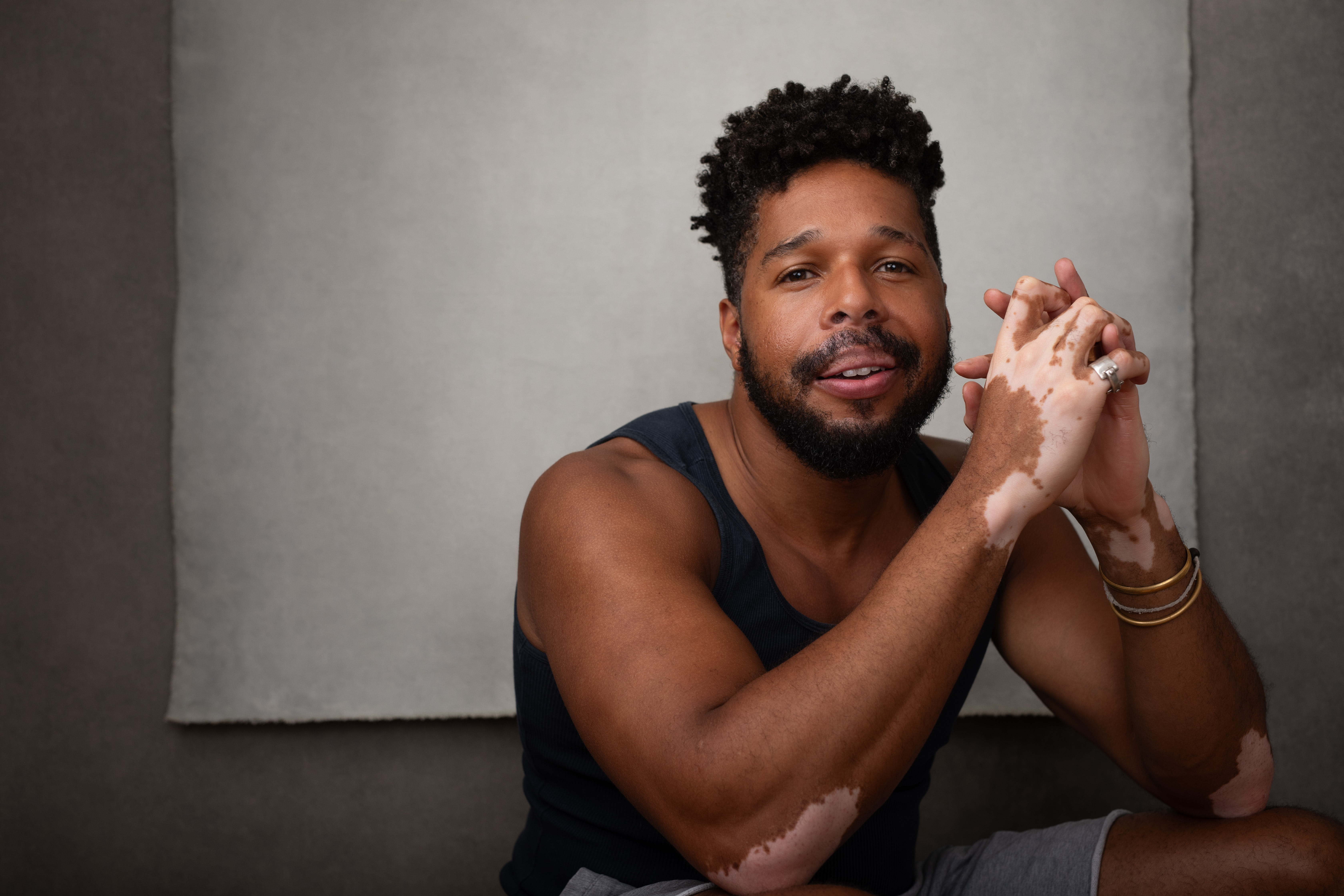 an editorial photo of a London actor 