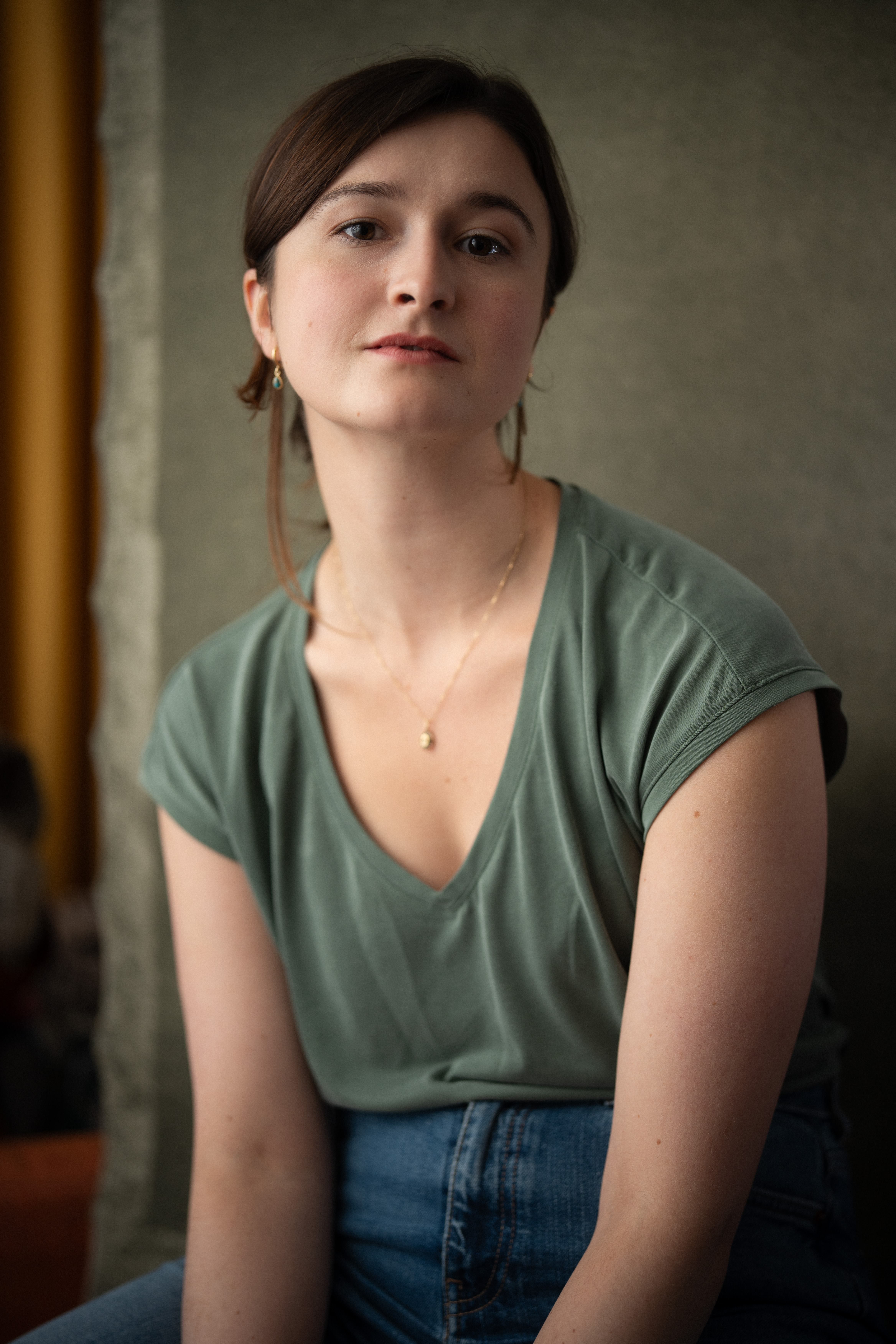 an actors headshot photographed in a London studio
