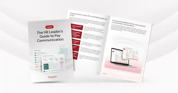 Booklet image of beqom's HR Leader's Guide to Pay Communication.