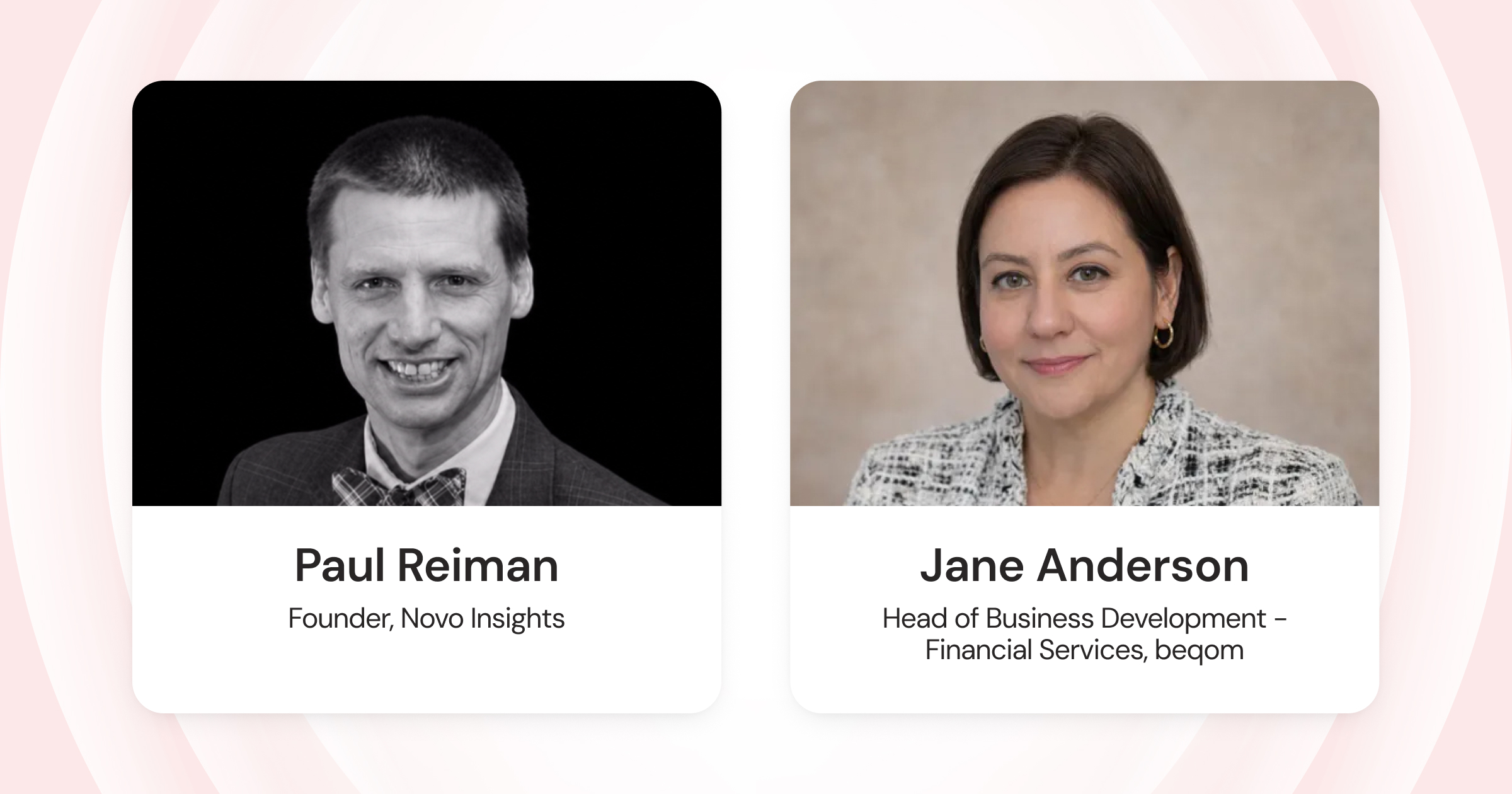 Images of Jane Anderson and Paul Reiman.