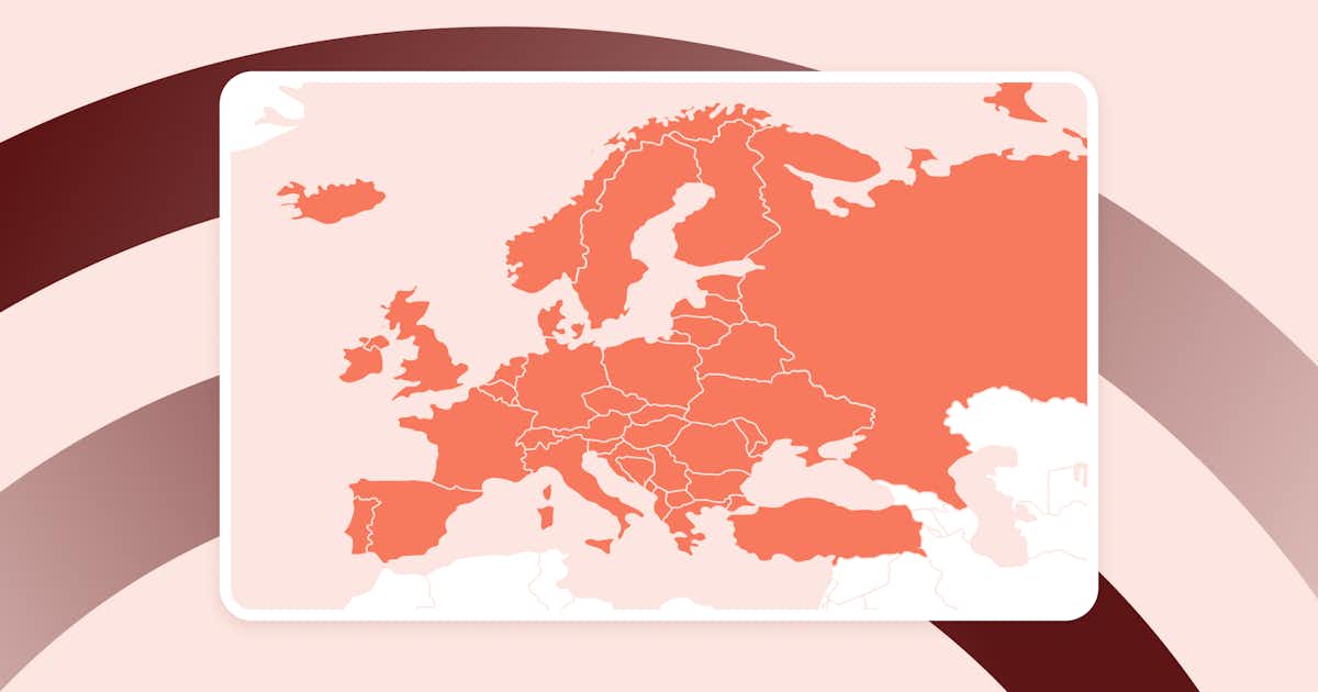 Graphic with map of European Union