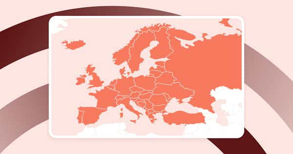 Graphic with map of European Union