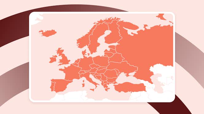 Graphic with map of European Union