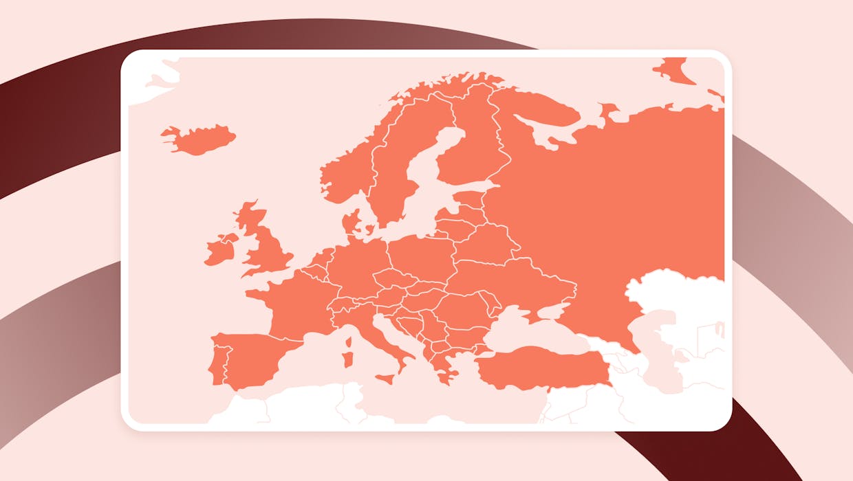 Graphic with map of European Union