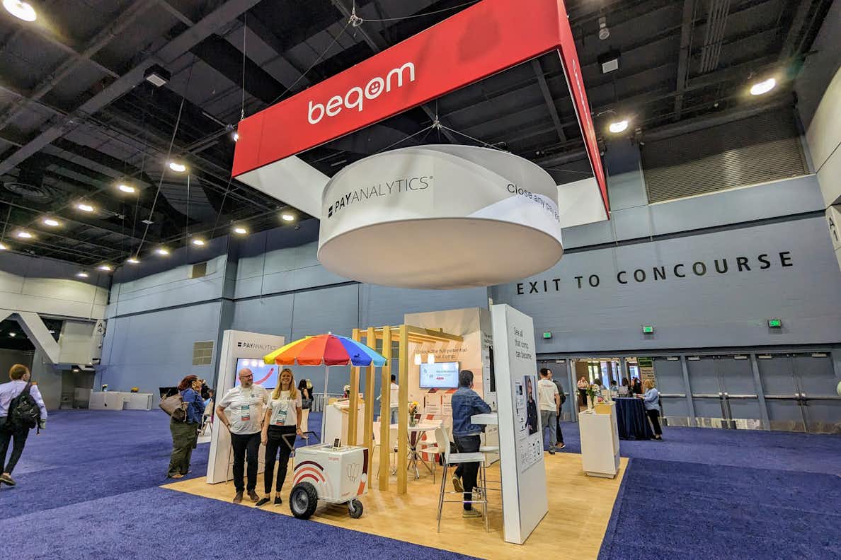 Booth from a conference event.