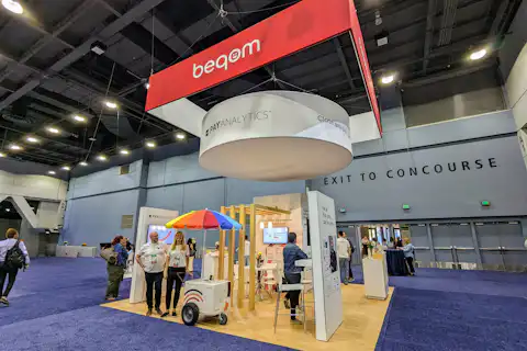 Booth from a conference event.