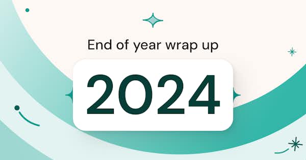 Graphique célébrant 2024 avec des feux d'artifices