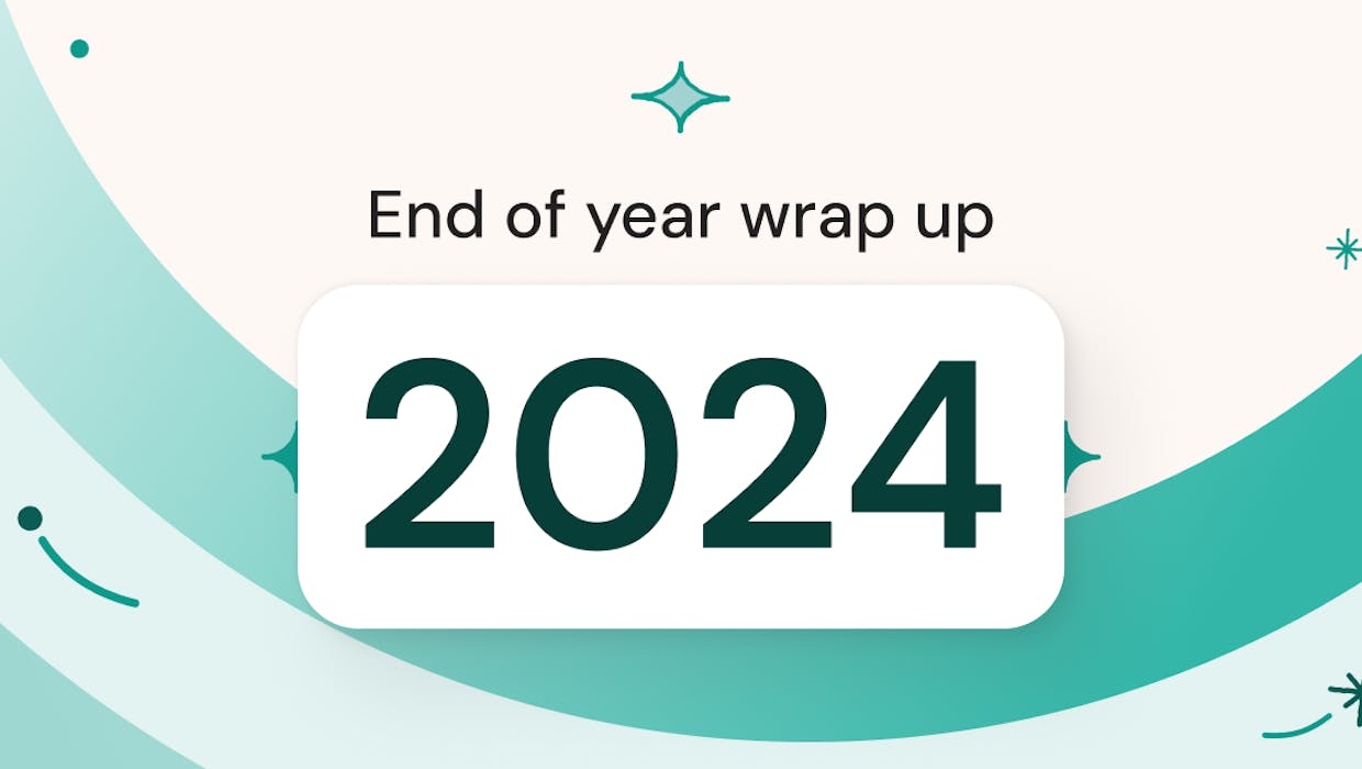 graphic celebrating 2024 with fireworks