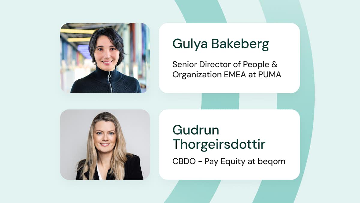 Graphic with images of Gulya Bakeberg and Gudrun Thorgeirsdottir.