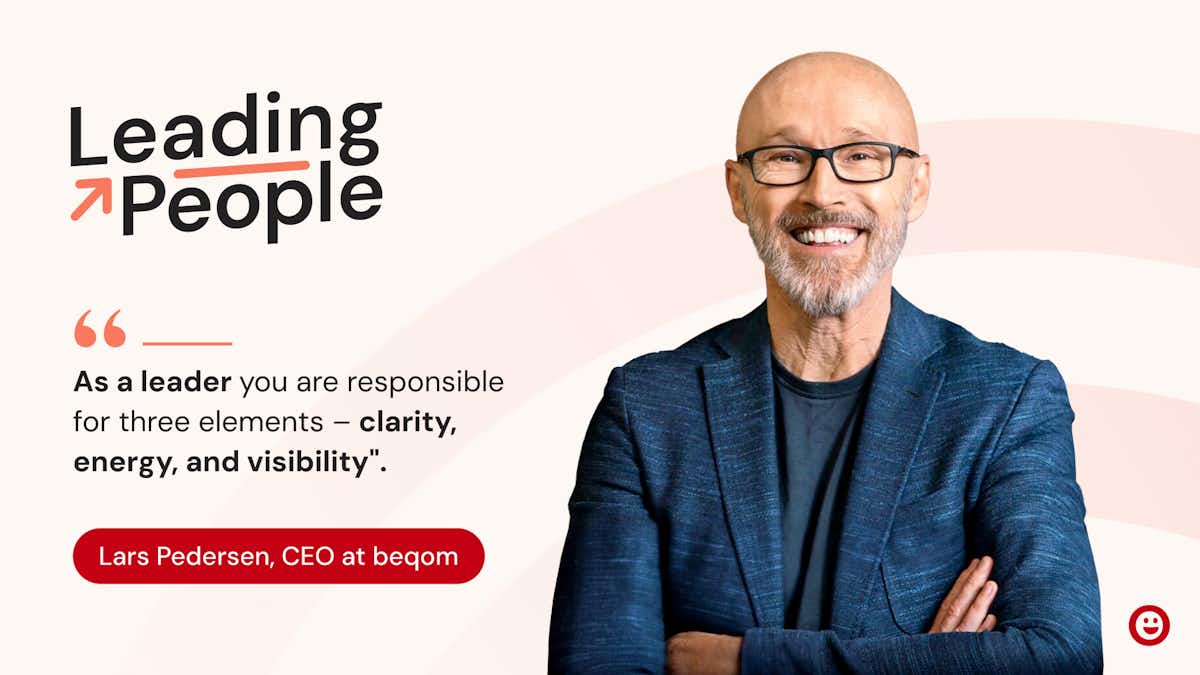 Image of Lars Pedersen. Leading People logo on top.