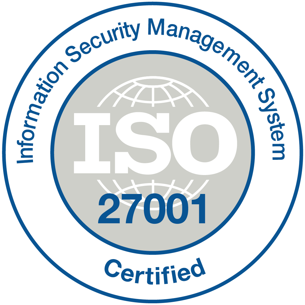 ISO 27001 certified badge