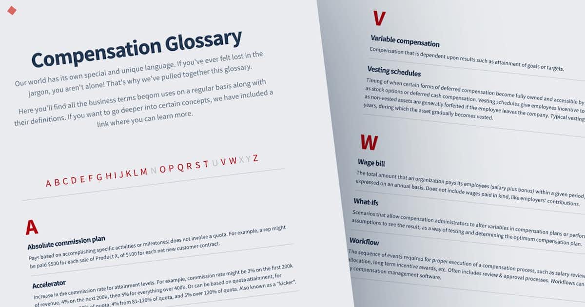 beqom Compensation Glossary