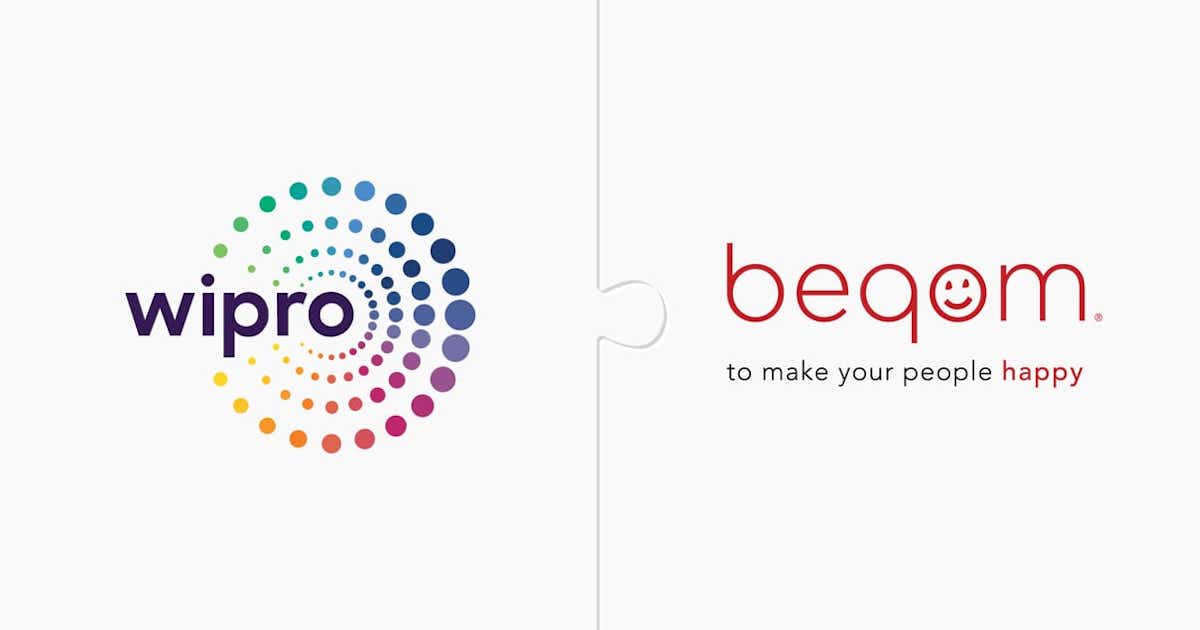 Logo of Wipro and beqom