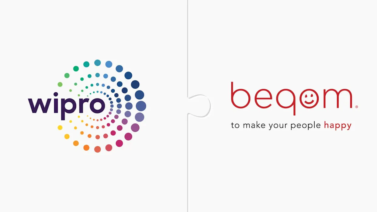 Logo of Wipro and beqom