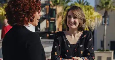 Two women conversing