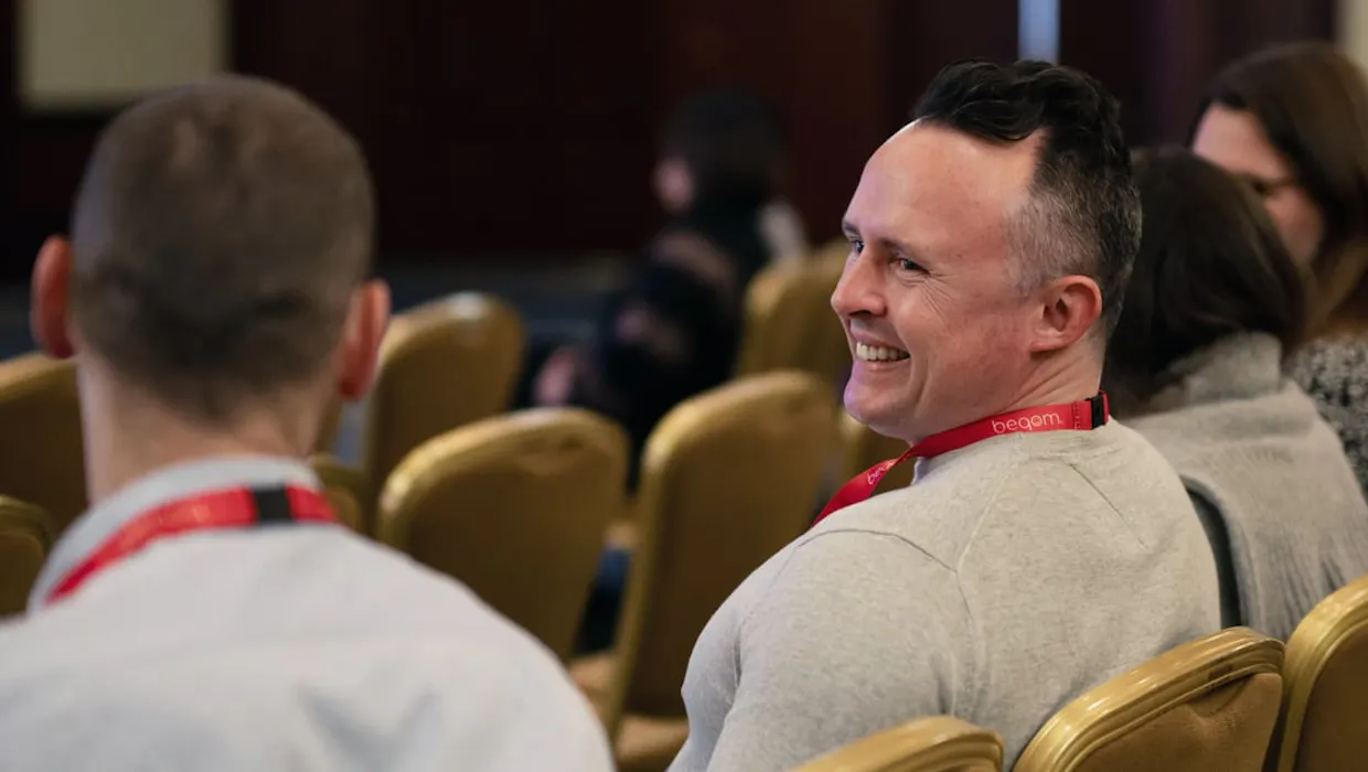 People talking and laughing