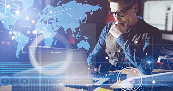 Man in contemplative pose