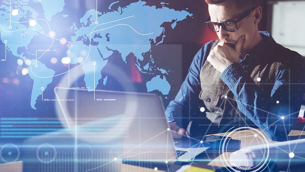 Man in contemplative pose