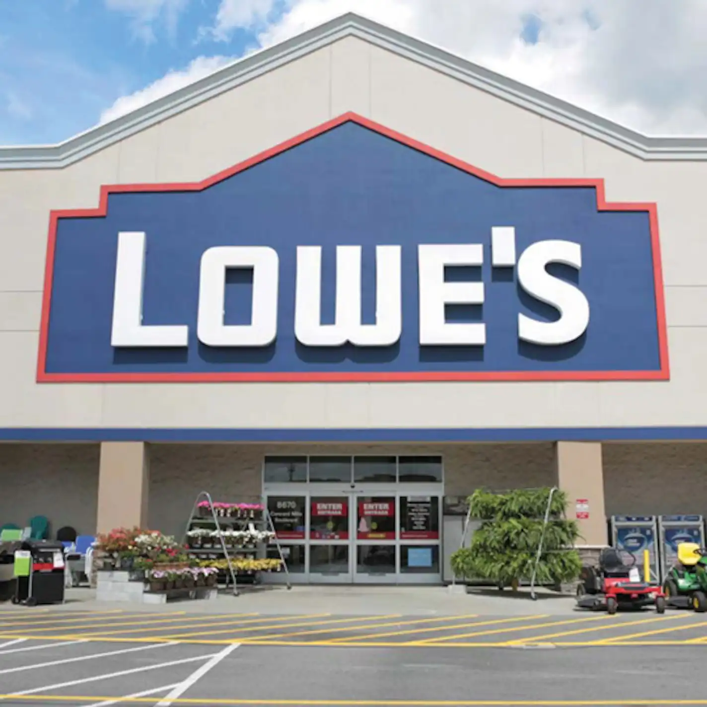 A Lowe's storefront.