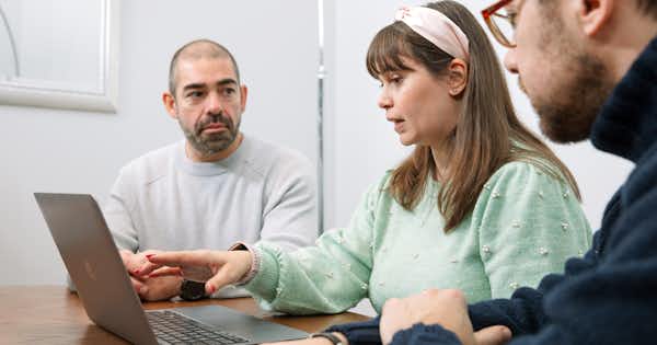 A group of people working together.