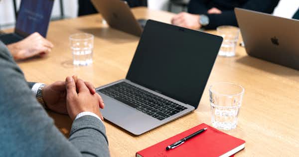 A close up showing a laptop.