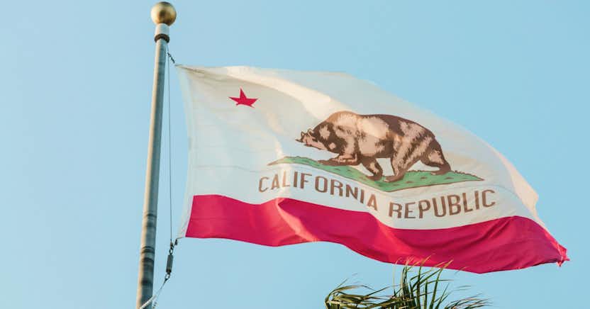 The flag of the state of Californa.