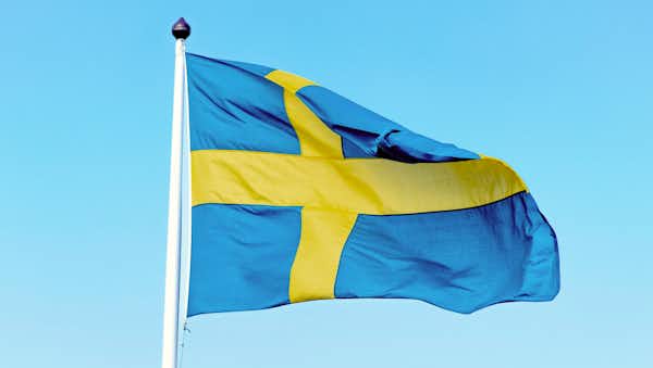 The flag of Sweden