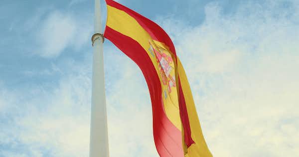 The Spanish flag.