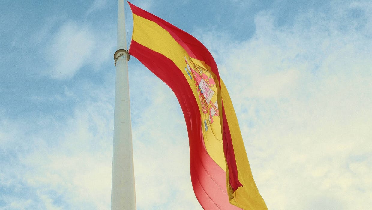 The Spanish flag.
