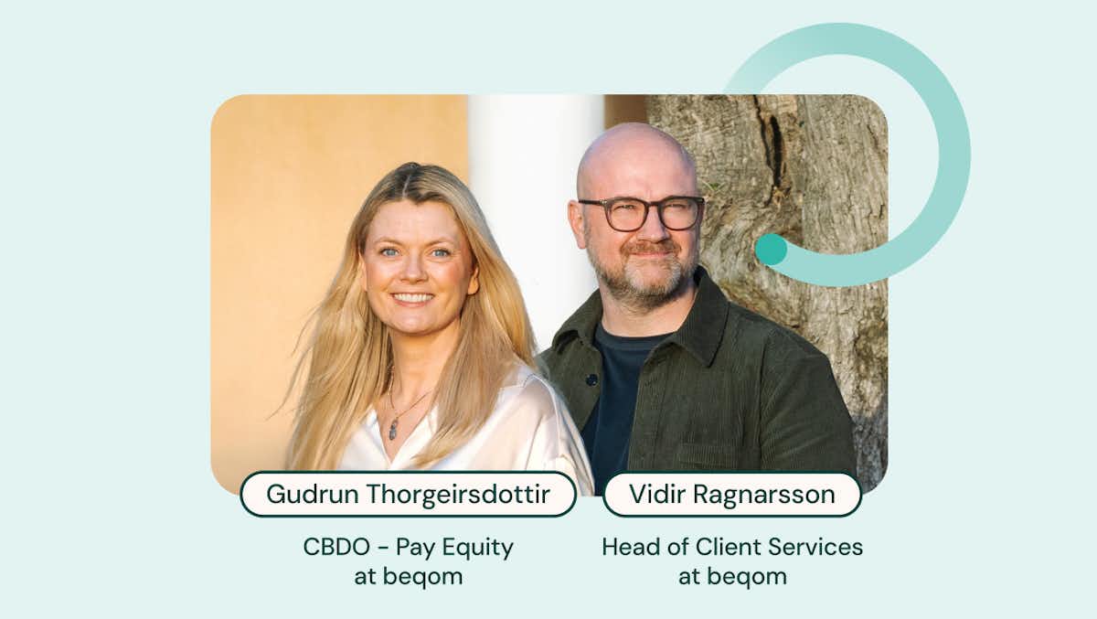 A photo of Vidir and Gudrun, the webinar hosts.
