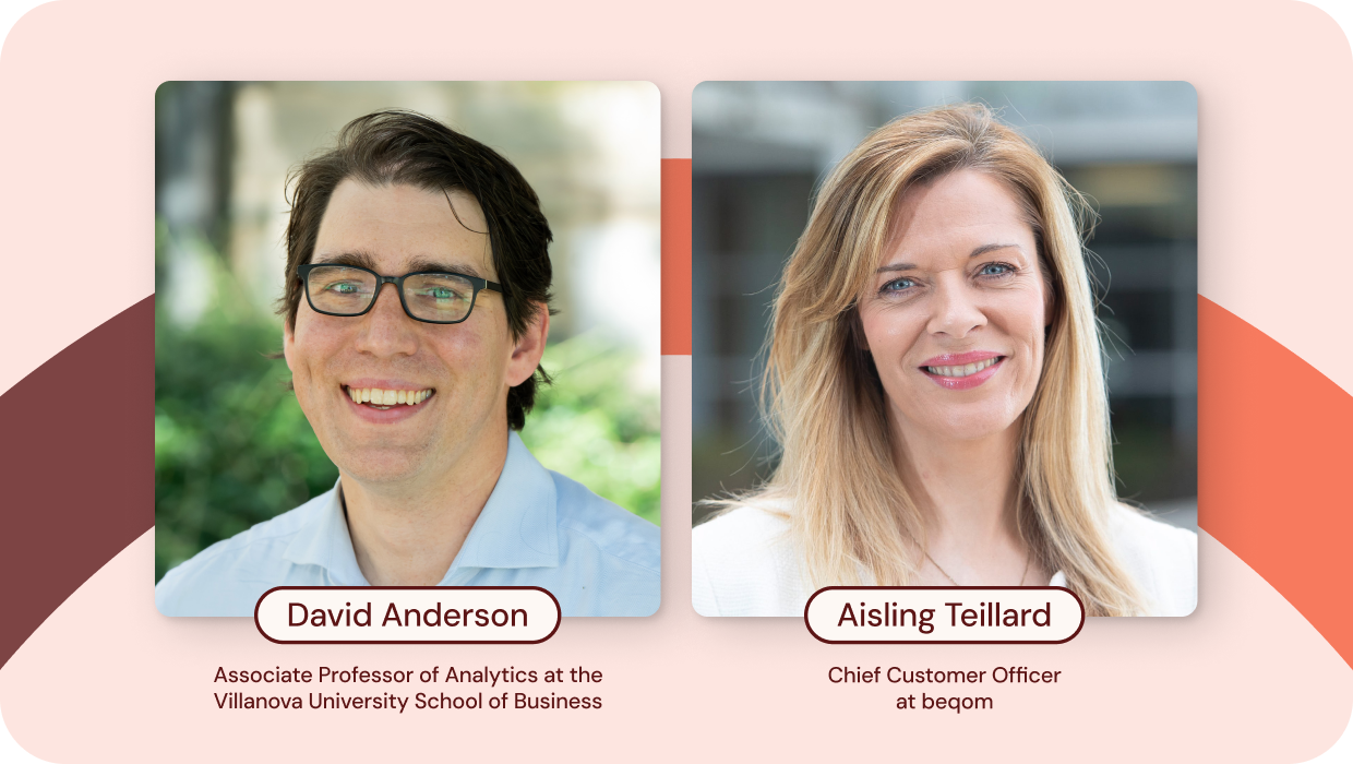 A graphic with photos of Aisling and David.