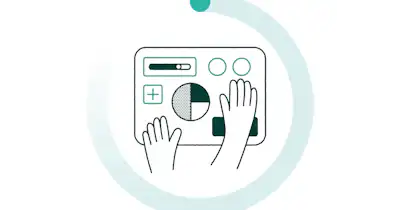 Illustration showing a software dashboard.