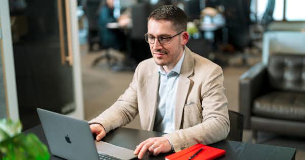 man working in the computer