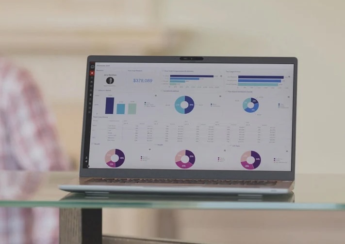Computer with graphical dashboard