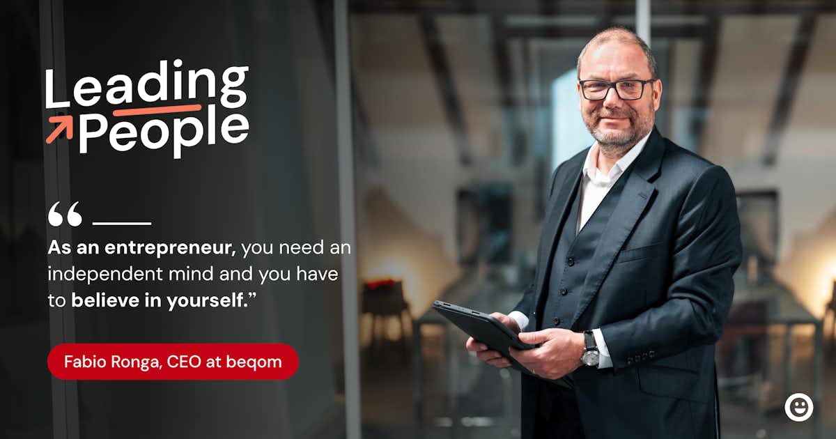 Photo of Fabio Ronga. Leading People Logo on top.