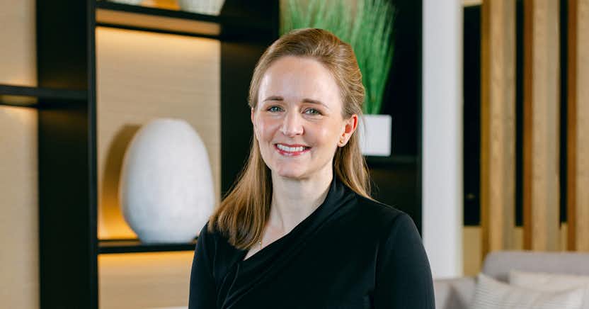 Woman smiling