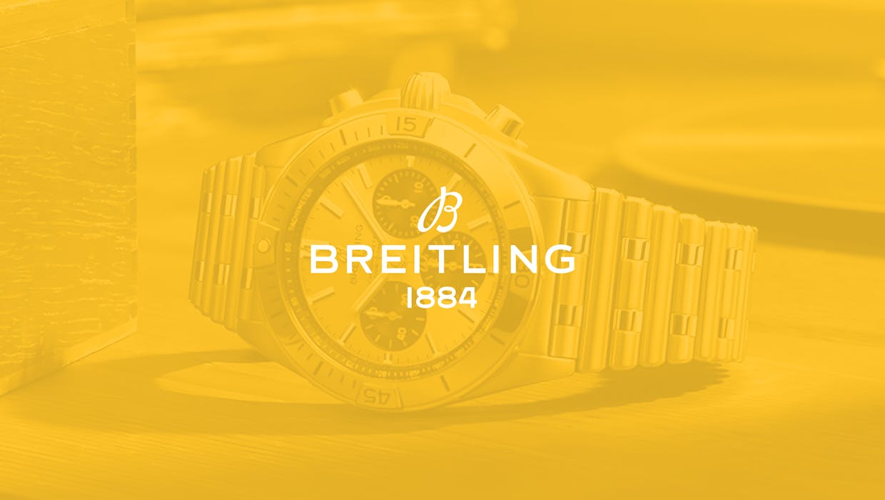 image of a watch with breitling logo on top
