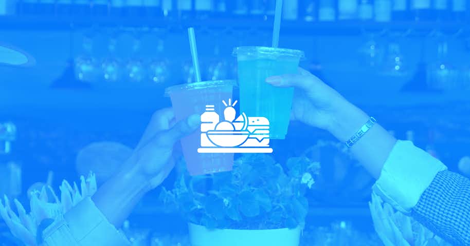 image that reflects beverage industry with blue color overlay