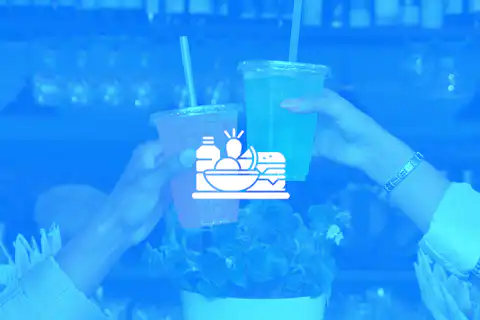 image that reflects beverage industry with blue color overlay