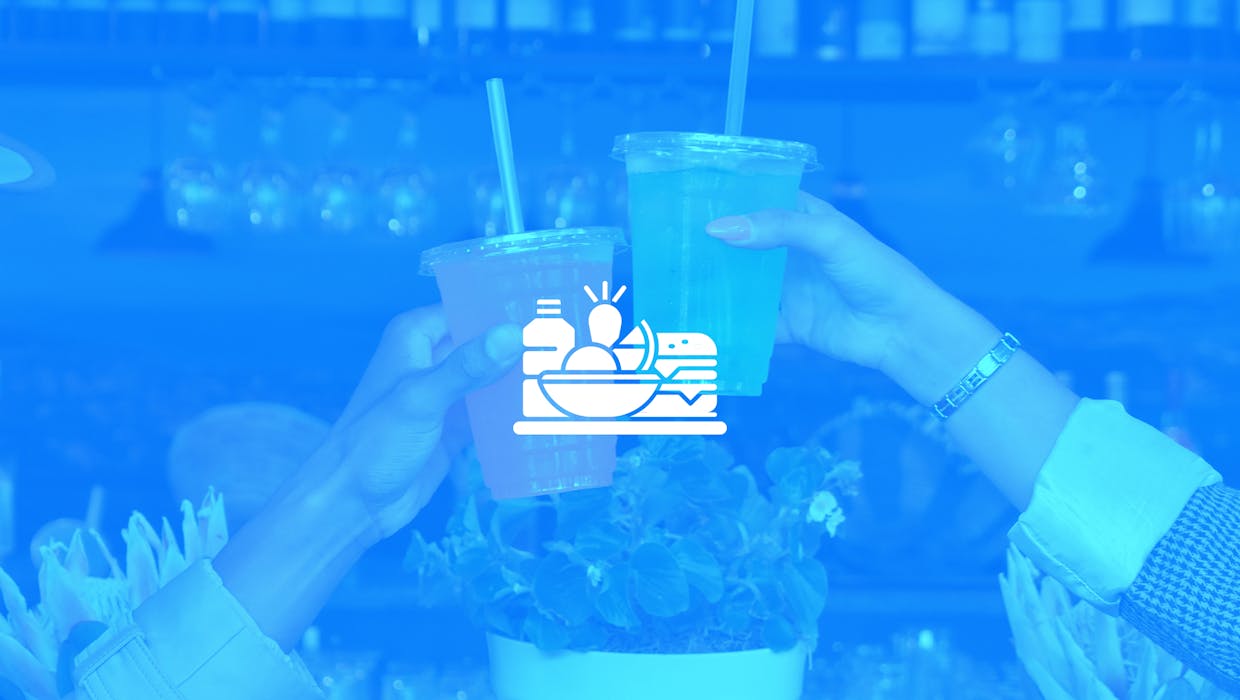 image that reflects beverage industry with blue color overlay