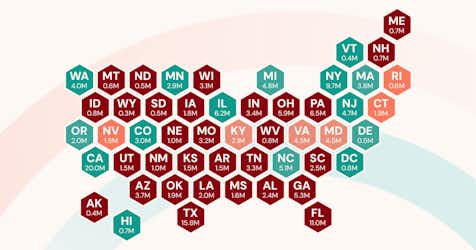 U.S. pay transparency index report illustration infographic U.S. map