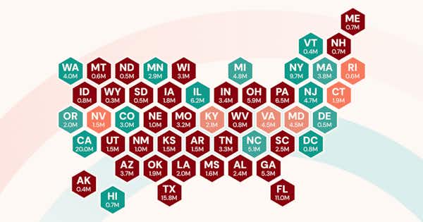 U.S. pay transparency index report illustration infographic U.S. map