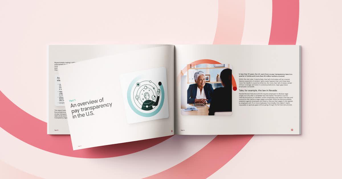 Booklet image of beqom's U.S. Pay Transparency Index 2025 Report.