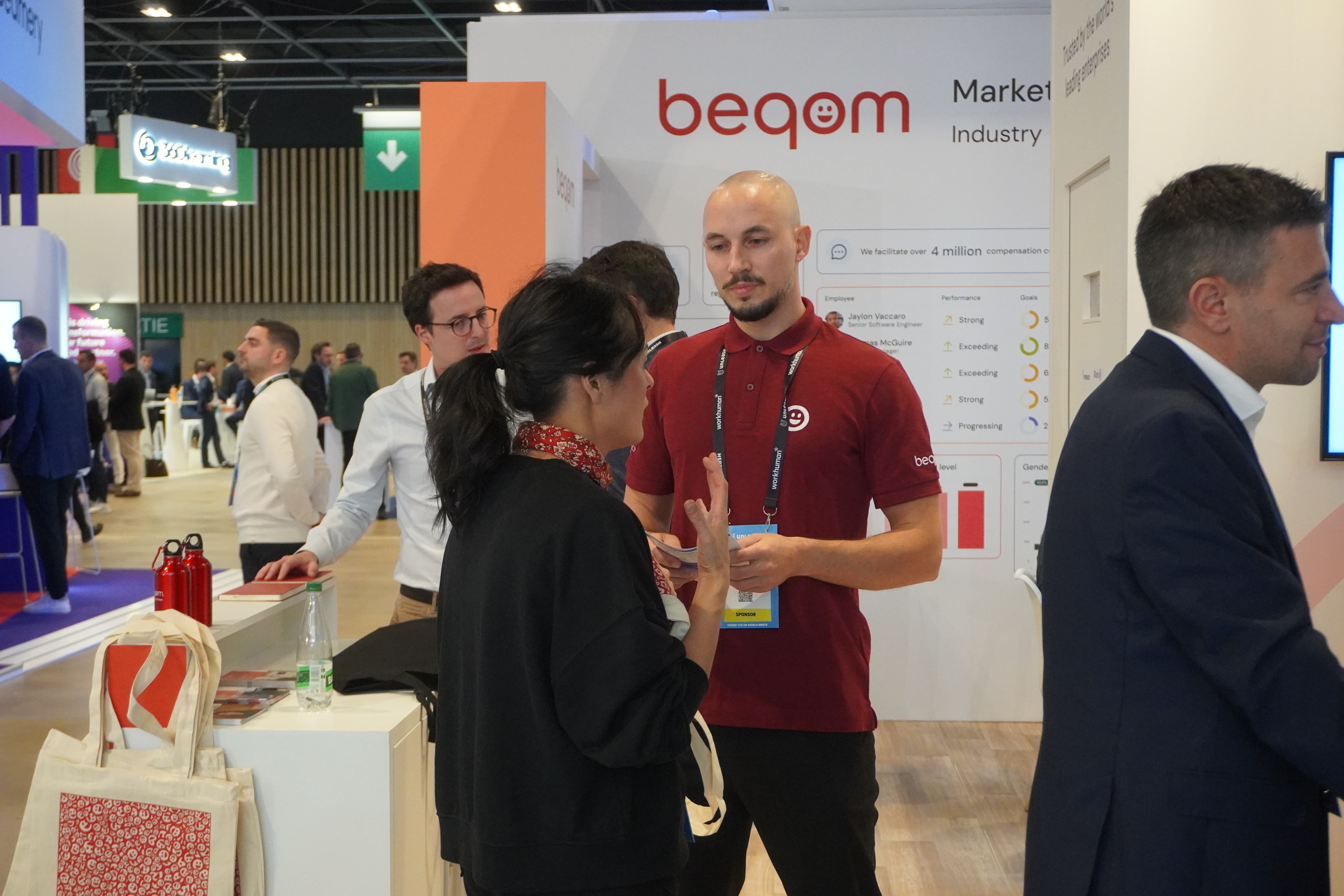 beqom team attending HR events